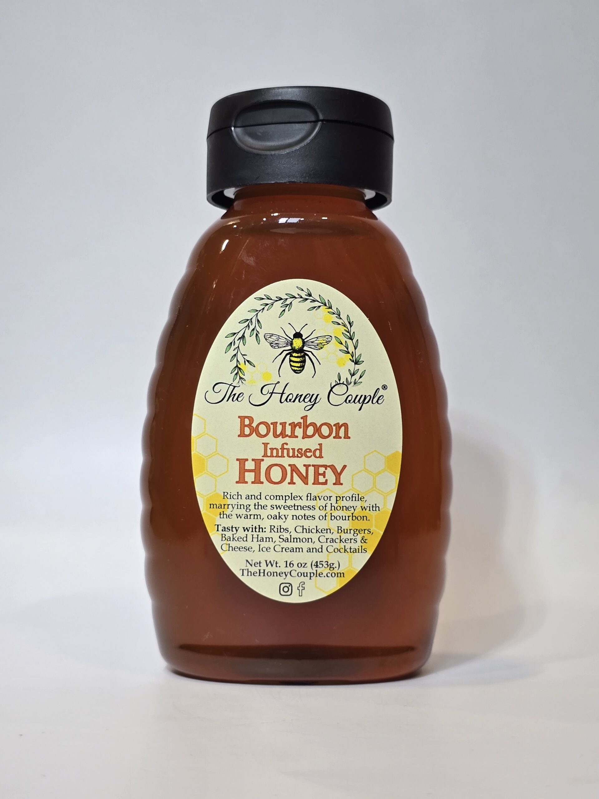 Bourbon Infused Honey - Raw Honey with Bourbon