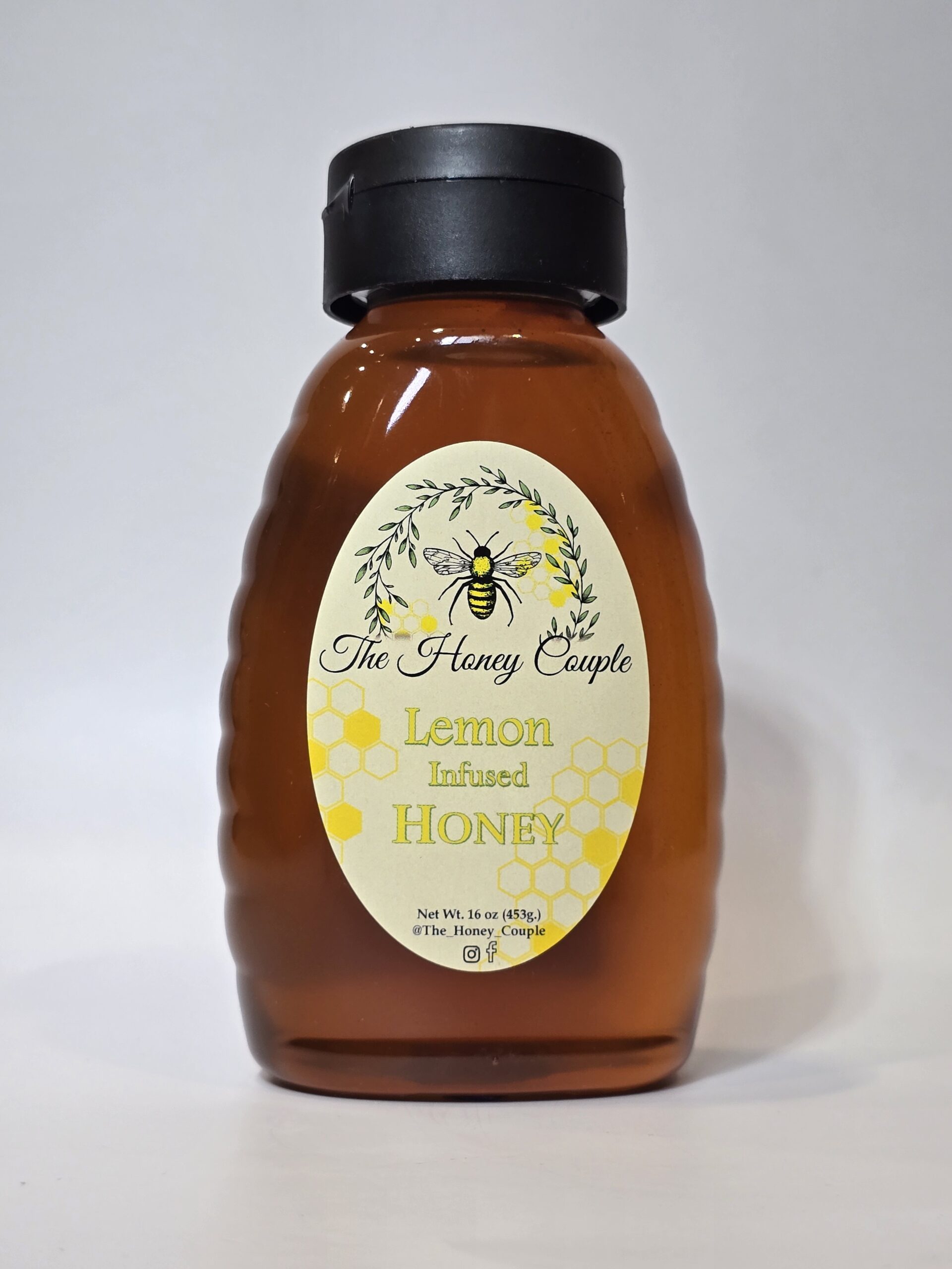 Lemon Infused Honey - Raw Honey Infused Natural Lemon Zest