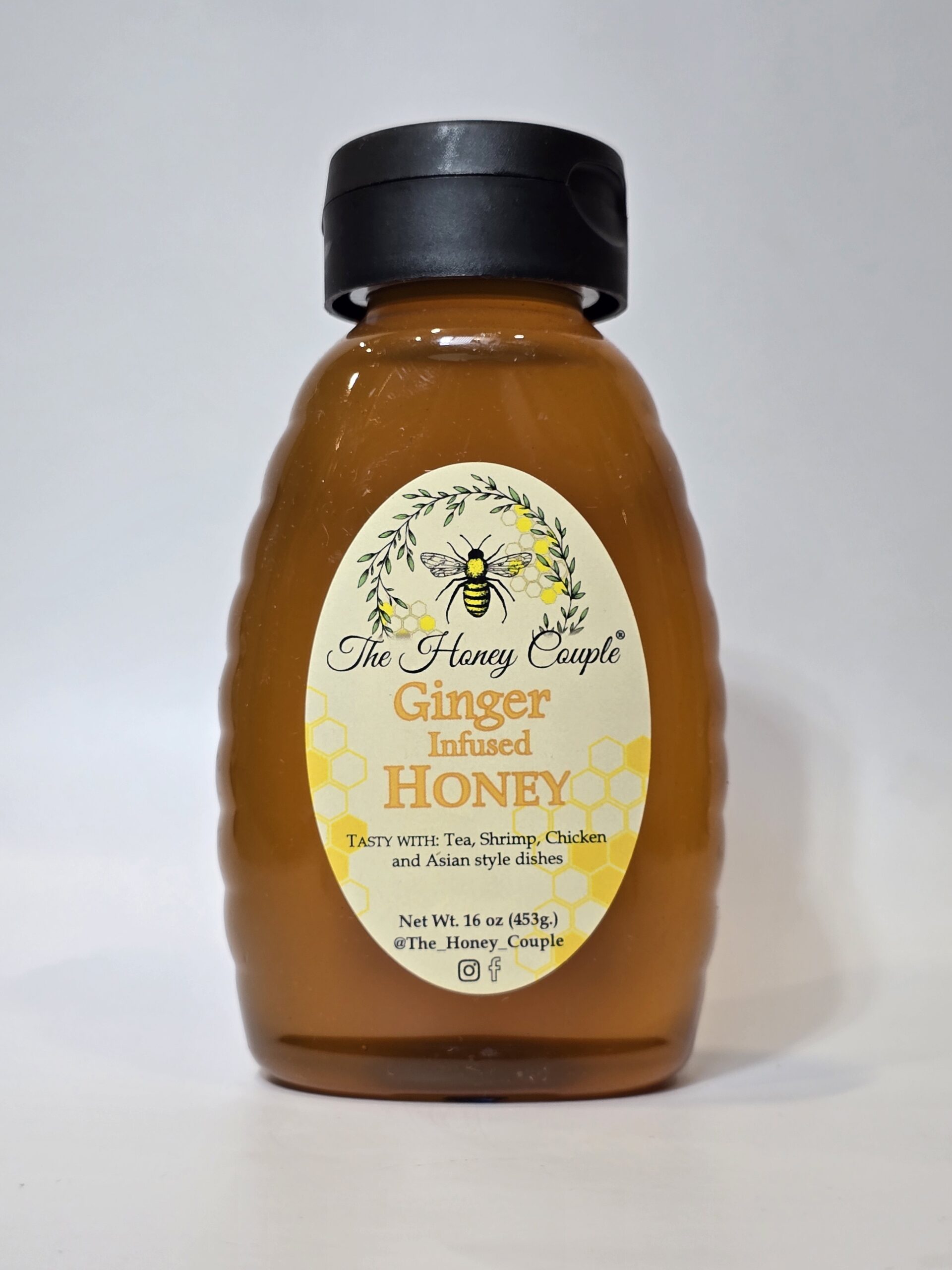 Ginger Infused Honey - Raw Honey with Ginger