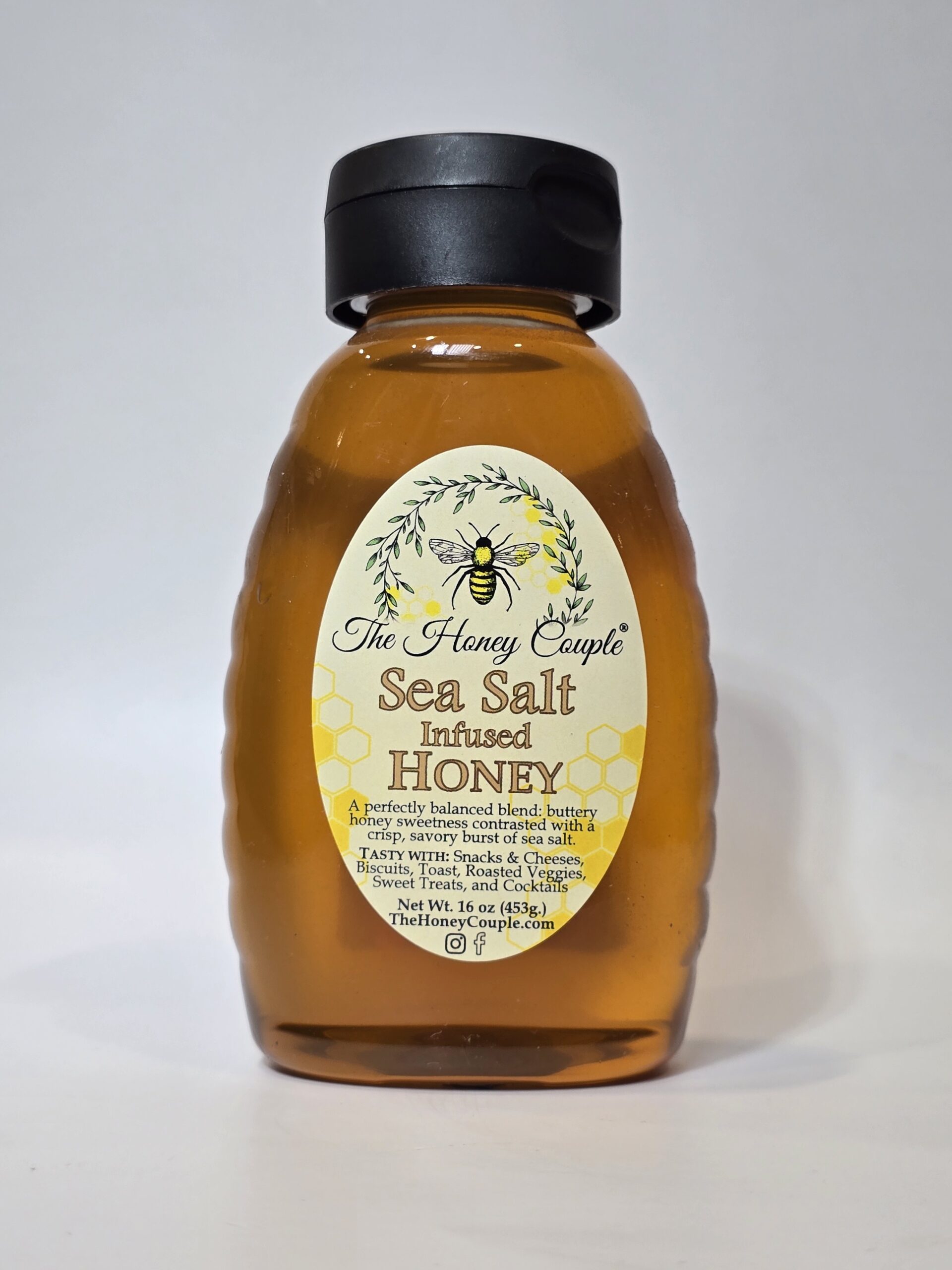 Sea Salt Infused Honey - Raw Honey With Pure Sea Salt